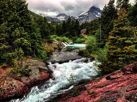 Red Rock Falls Hike - Many Glacier, Glacier National Park (Montana, USA ...