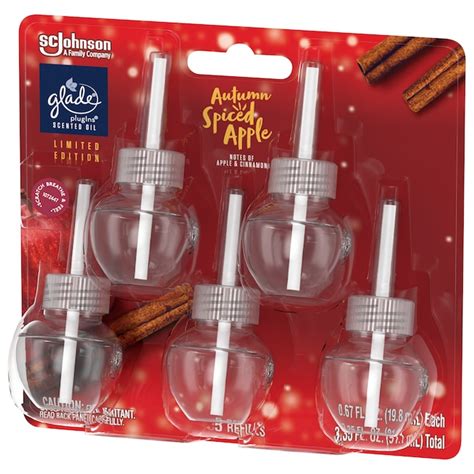 Glade 0.67-fl oz Autumn Spiced Apple Plug Air Freshener (5-Pack) 363975 ...