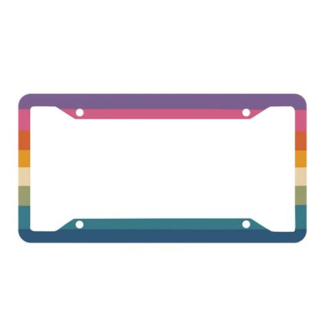 Cute License Plate Frames - Horizontal Rainbow | Raiana’s Vibes ...