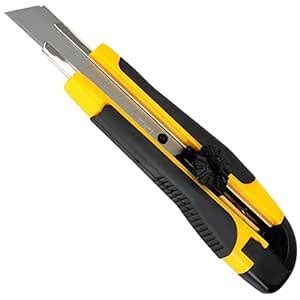 JR Heavy Auto-Lock Steel Snap Off Blade, Breakaway Knife, Duty Cutter ...