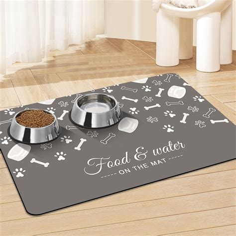 Amazon.com : Pet Feeding Mat - Absorbent Dog Food Mat for Floors ...