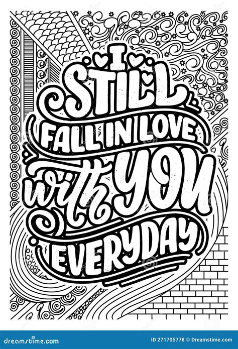 Love Motivational Quote Coloring Pages for Adults, Love Coloring ...