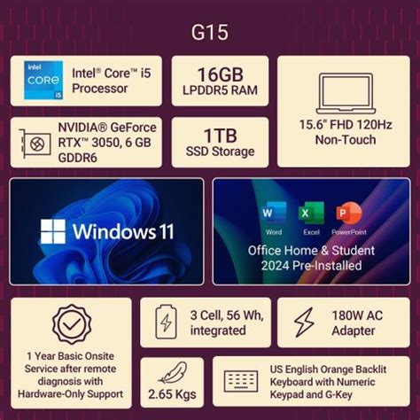 DELL G15 Intel Core i5 13th Gen 13450HX - (16 GB/1 TB SSD/Windows 11 ...