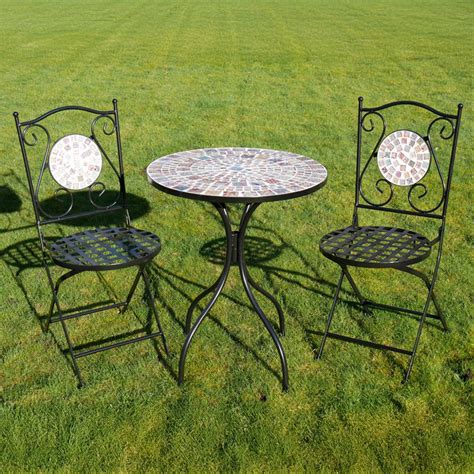 Garden Table - White Metal - with 2 Chairs | Buy Online | CFS UK