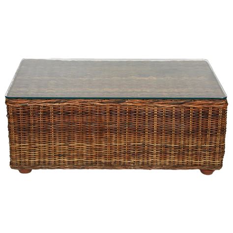 Midcentury Bamboo and Rattan Italian Rectangular Coffee Table with ...