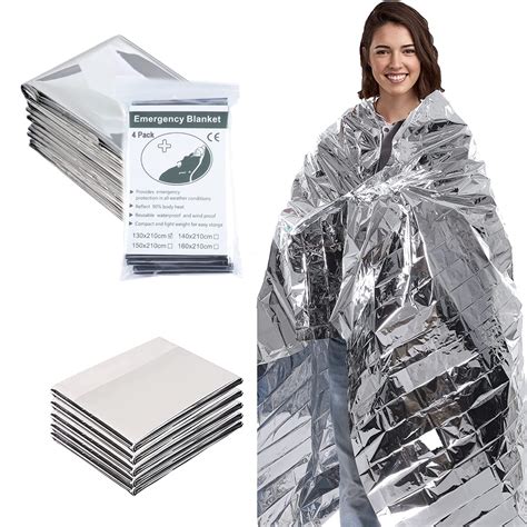 Sensch Emergency Blankets - Mylar Thermal Space Blanket for Survival ...