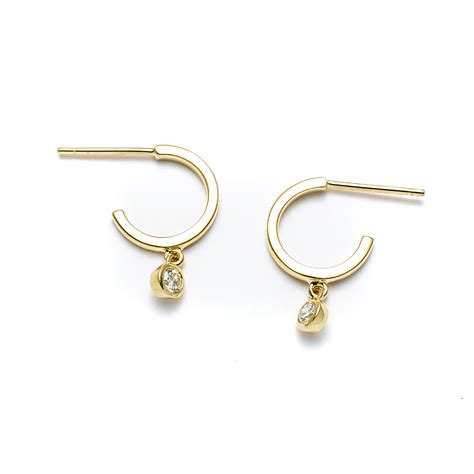 Classic Huggie Diamond Earrings | Landing Company