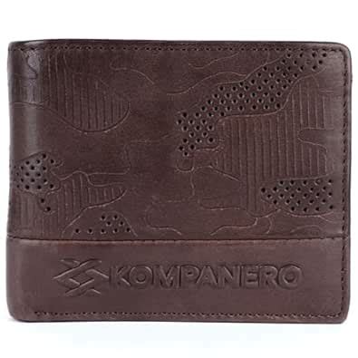 KOMPANERO Genuine Leather Wallet (C-13223-DARK BROWN) : Amazon.in: Bags ...