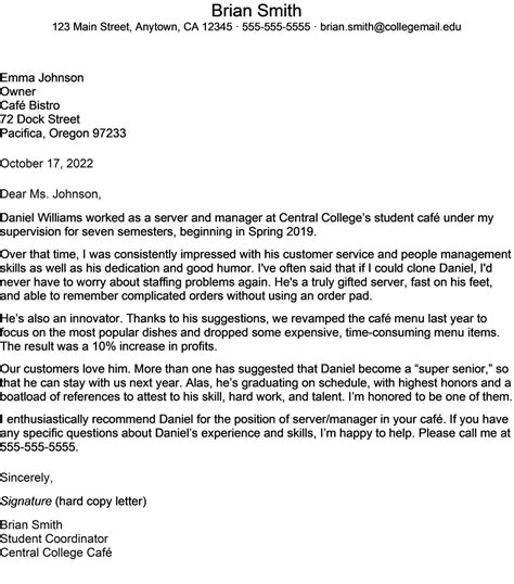 Sample Parent Recommendation Letter College Admission - Templates ...