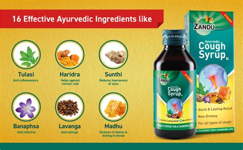 Buy Zandu Ayurvedic Cough Syrup | With 16 Effective Ayurvedic ...