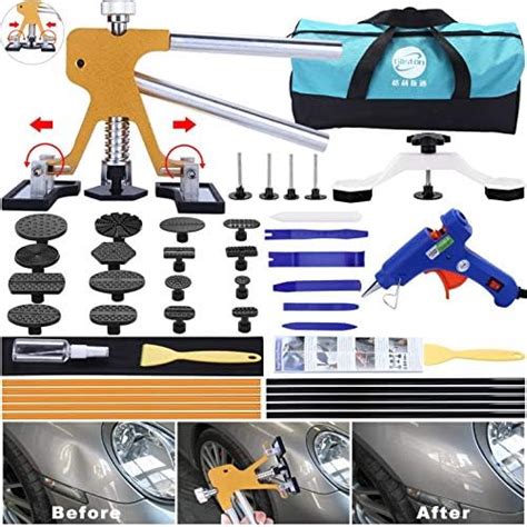 GLISTON 45pcs Paintless Dent Repair Tool Dent Puller Kit, Adjustable ...