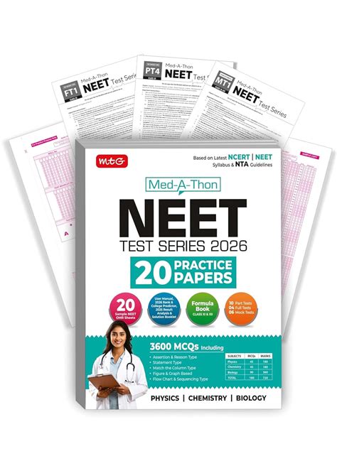 Buy MTG Med-A-Thon NEET Test Series For 2025-2026 Exam | 20 Practice ...