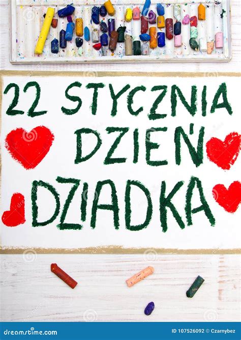 Polish Grandfathers Day Card with Words: Grandfathers Day. Stock ...