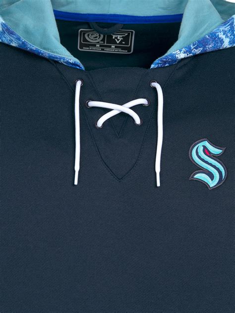 Seattle Kraken Lace Up Hoodie | Official NHL Merchandise | FE Apparel