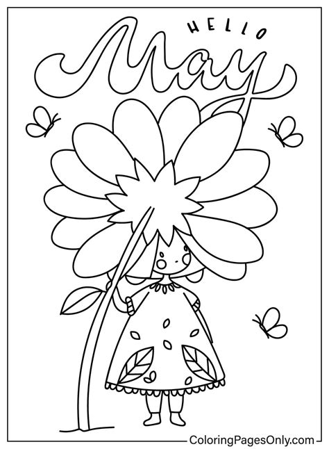 May Colouring Pages