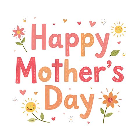 Happy Mothers Day Font With A Playful Childlike Style, Happy Mothers ...