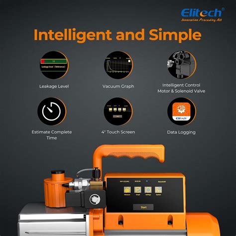 Buy Elitech 12 CFM HVAC Vacuum Pump, Infrared & Heated Diode Sensors in ...