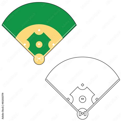 Baseball Field Line Drawing 的图像结果