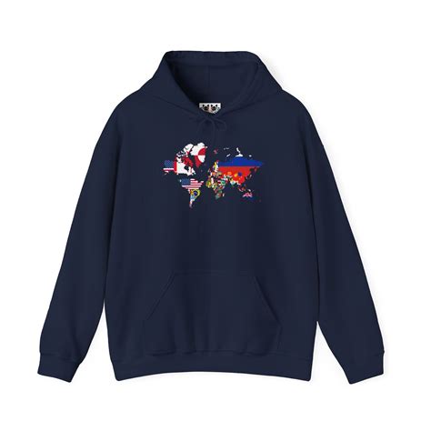 World Map Country Flags - Travel & Wanderlust Hoodie – Inclusive Fashion Tech Zig Zag Tees