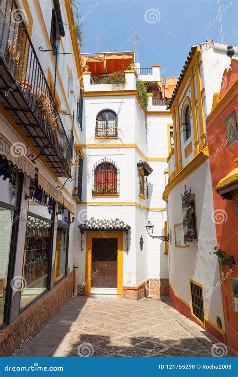 Seville, Spain - Traditional Architecture Barrio Santa Cruz District ...