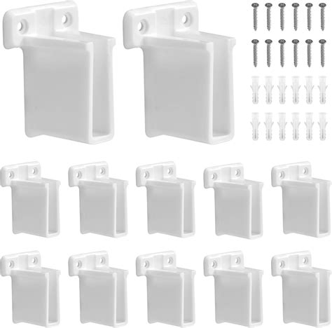 8pcs Wire Shelf End Brackets, Heavy Duty White Plastic Closet Holder ...