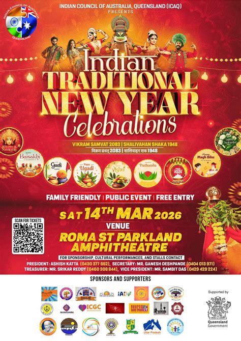 ICAQ Indian Traditional New Year Celebrations – ITNY 2026, Roma Street ...