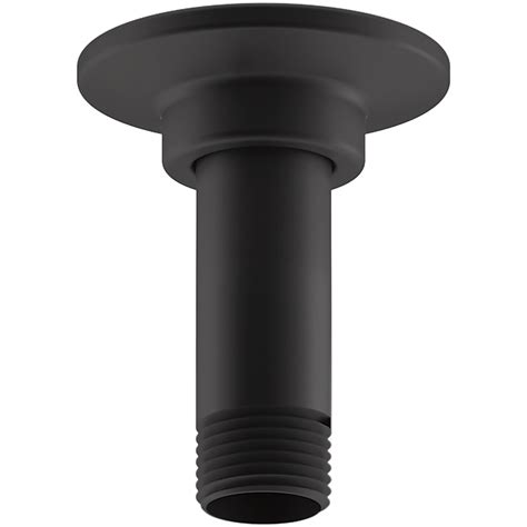 Matte Black 3.75-in Universal Shower Shower arm and flange in the ...