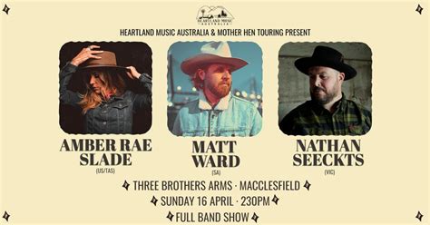 Matt Ward (SA) + Amber Rae Slade (US/Tas) + Nathan Seeckts @ Three ...