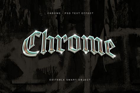 Image result for Chrome Design Text Effect