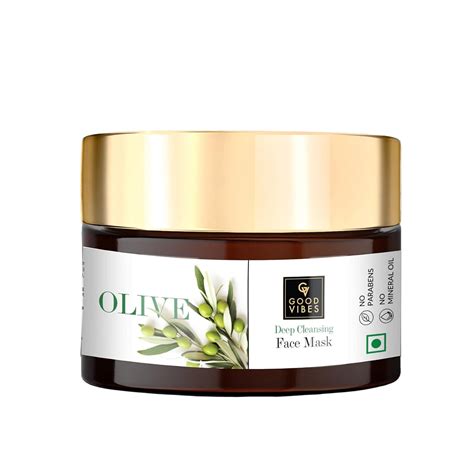 Buy Good Vibes Olive Deep Cleansing Face Mask - 50 g - Skin Brightening ...