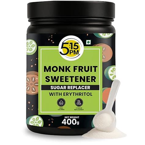 5:15PM MonkFruit Sweetener Powder with Erythritol 400 g | Monk fruit ...