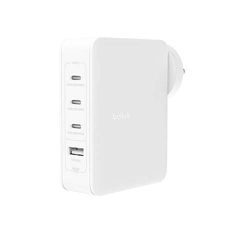 Belkin 140W 4-Port GaN Wall Charger | Travel Plug USB -C PD Fast Charge ...
