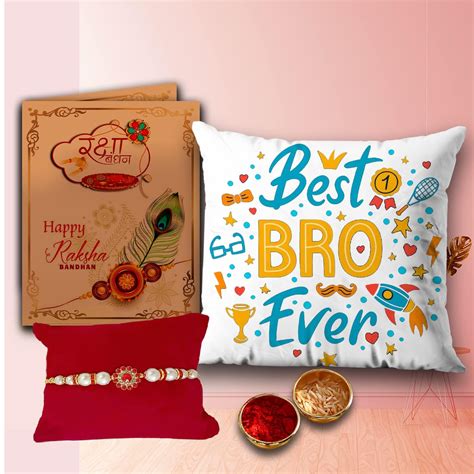 Buy AWANI TRENDS Rakhi Gift for Brother Best Bro Ever Printed Cushion ...