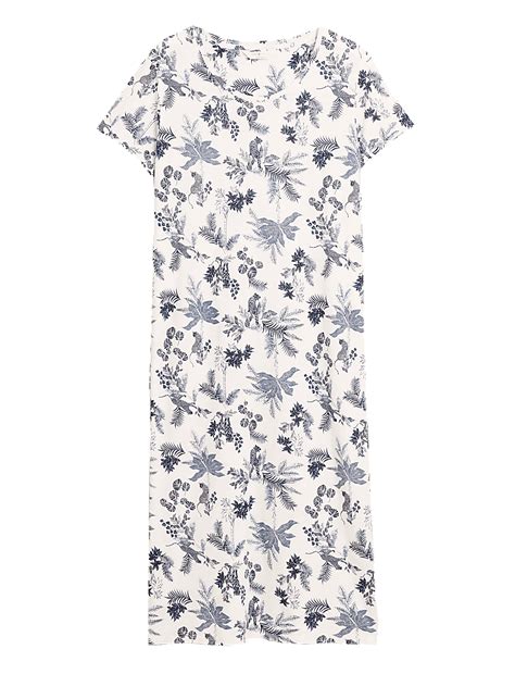 Buy Cool Comfort™ Cotton Modal Long Nightdress at Marks & Spencer