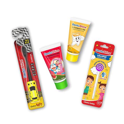 DentoShine Oral Care Combo Ages 3+ (ZIPPY Toothbrush for Kids ...