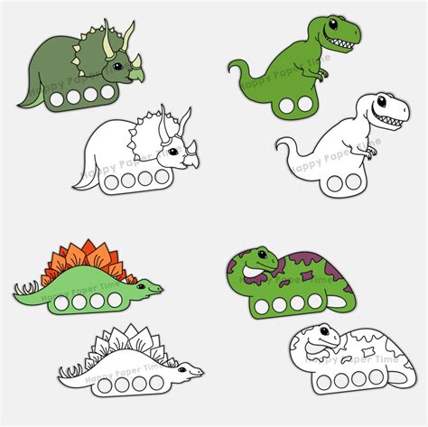 Dinosaur Finger Puppets Printable Free at Patricia Henderson blog