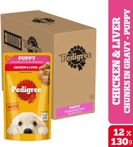 PEDIGREE Gravy Chicken, Liver 1.56 Kg (12x0.13 Kg) Wet New Born Dog ...