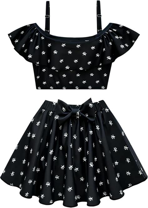 Houtclort Wednesday Addams 2-Piece Swimsuit for Girls - Kids India | Ubuy