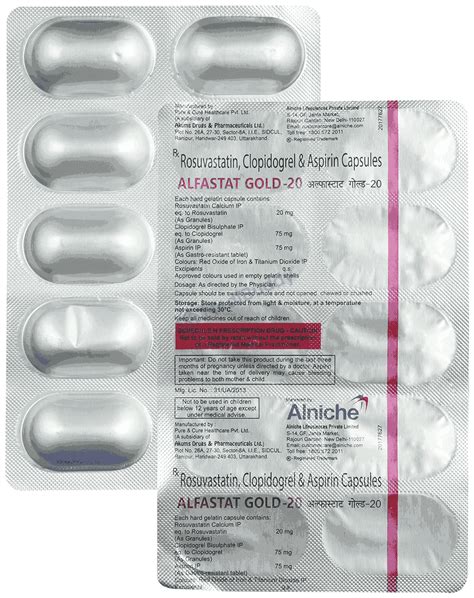 Alfastat Gold 20 Capsule: Price, Uses, Side Effects & How to Use ...