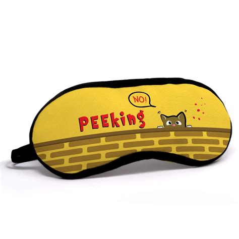 Indigifts Polyester Sleeping Eye Mask For Men Printed Yellow Sleeping ...