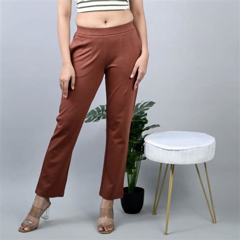 Caramel cigarette pants & trousers for women - casual & office wear.