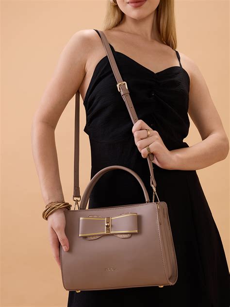 Rocia By Regal Nude Women Smart Bow Embellished Bag