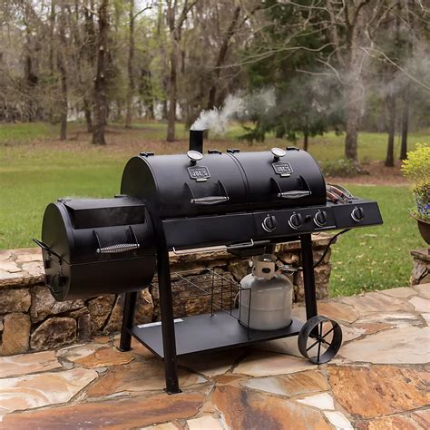 Charcoal bbq grill with smoker online
