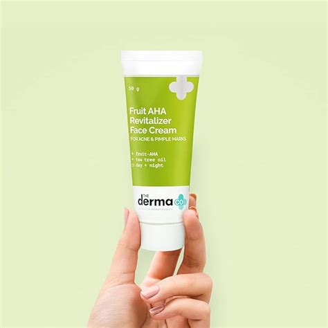 The Derma Co Fruit AHA Revitalizer Face Cream for Acne & Pimple Marks ...