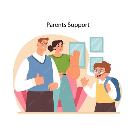 Premium Vector | Parents support concept nurturing family celebrates ...