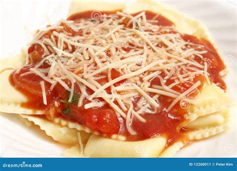 Ravioli with Marinara Sauce Stock Image - Image of vegetarian, studio ...