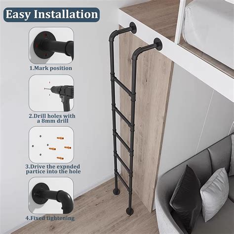 Lonmrrton RV Bunk Bed Ladder Metal Wrought Iron Loft Ladder, India | Ubuy