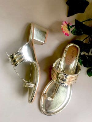 Buy Sole House Gold Kolhapuri Heels Online