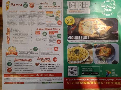 Menu at La Pino'z Pizza, Faizabad