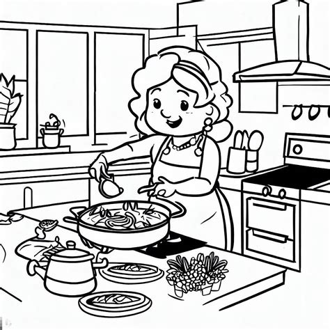 Cooking Coloring Pages 的图像结果